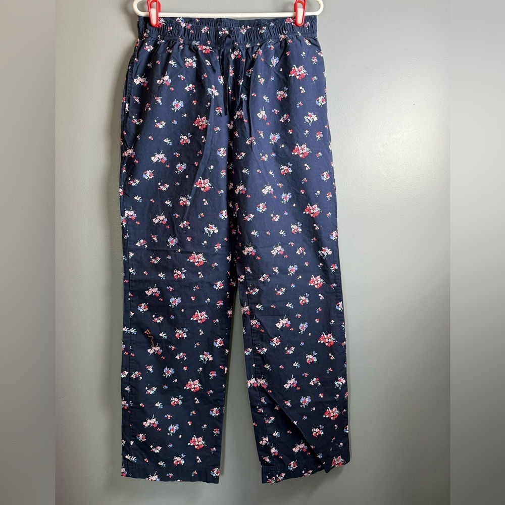 L.L. Bean NWOT 100% Cotton Sz M Sleep Pants Waist Tie & Slash Pockets 30" Insm